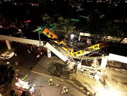 Acidente na Linha 12 do Metrô da Cidade do México.