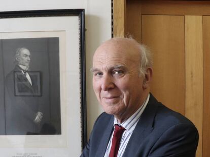 Vince Cable, líder del Partido Liberal Demócrata, durante la entrevista