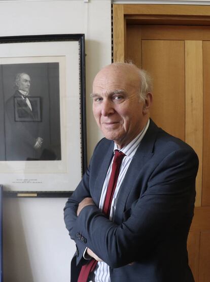 Vince Cable, líder del Partido Liberal Demócrata, durante la entrevista