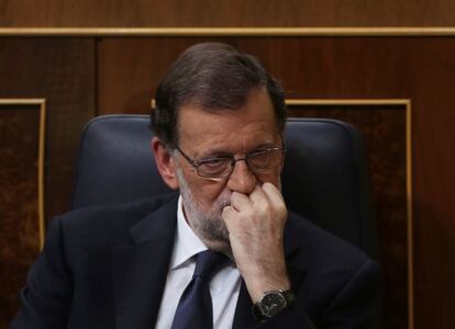 Mariano Rajoy durante el debate de investidura