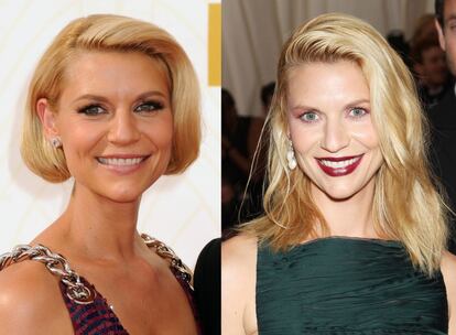 Claire Danes, de 36 años, también se ha apuntado a la tendencia del corte de pelo a ras de las orejas. La actriz de 'Homeland' tiene ahora un look más elegante y juvenil