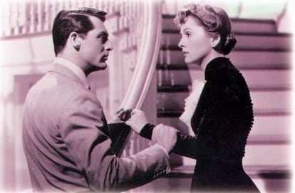 Cary Grant y Joan Fontaine, en 'Sospecha' de Alfred Hitchcock.