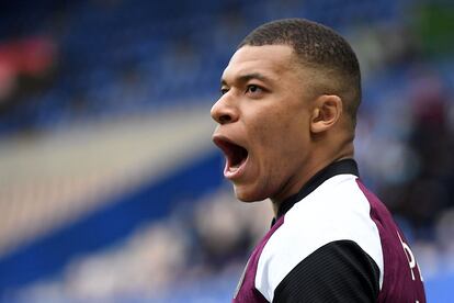 Mbappé celebra un gol contra el Estrasburgo el pasado fin de semana.