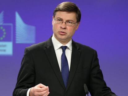 El vicepresidente de la Comisi&oacute;n Europea, Valdis Dombrovskis