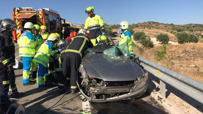 Un accidente de tráfico,en una imagen de archivo.