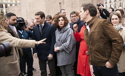 Acto por la unidad de España en la Plaza de Colón (Madrid). 