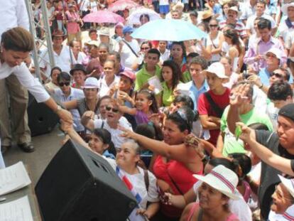 Chinchilla, en un acto contra Ortega en agosto.