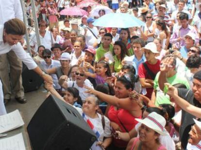 Chinchilla, en un acto contra Ortega en agosto.