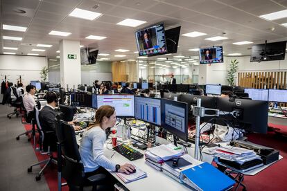 Sala de tesorería de Mapfre Asset Management.