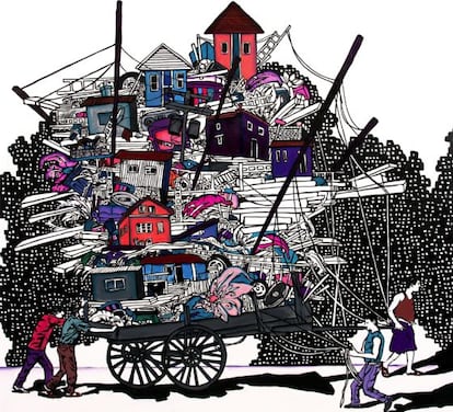 La obra 'Una casa no es un hogar', de la artista brasileña Priscila de Carvalho. 