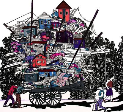 La obra 'Una casa no es un hogar', de la artista brasileña Priscila de Carvalho. 