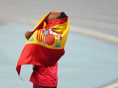 Orlando Ortega, tras ganar la plata en Río.