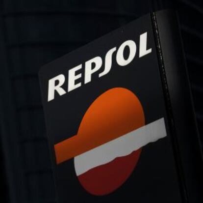 El logo de la compañía Repsol