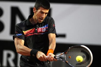 Novak Djokovic, durante su duelo de ayer contra Andy Murray.