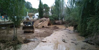 Una zona de Riofrío (Granada), tras la riada.