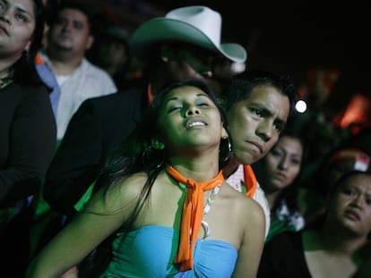 Fotografía tomada durante un concierto de Los Tigres del Norte en Monterrey el año pasado.