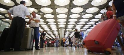 &Aacute;rea de llegadas de la T4 del aeropuerto Adolfo Su&aacute;rez de Madrid.