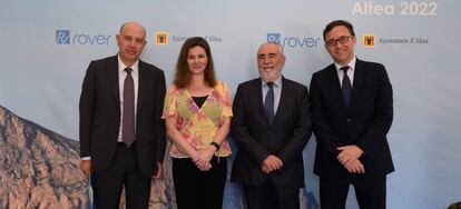 Alfredo Rodriguez, presidente de Rover; María José Rallo, Secretaria general de Transportes; Francesc Sánchez, director general de la APV, y Diego Yagüe, CEO de Rover Maritime.