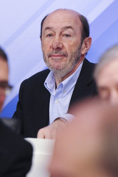 Rubalcaba, ayer en el comité federal del PSOE.