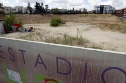 Solar en el que se iba a construir el Estadio Vallehermoso.