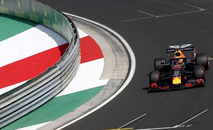 Max Verstappen, durante la sesión de clasificación en Hungaroring.