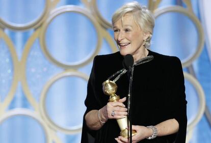 Glenn Close durante seu discurso.