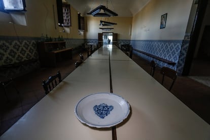 Comedor del monasterio de Inmaculada Concepción de Loeches el pasado martes.