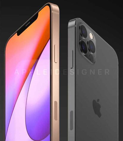 Diseño de concepto de los nuevos iPhone 12 Pro.