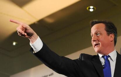 David Cameron, durante una conferencia en Londres.