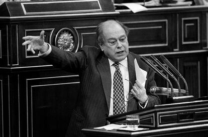 Intervención de Jordi Pujol en el Senado en 1997.