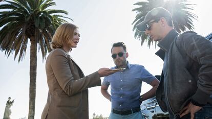 Sarah Snook, Kieran Culkin y Jeremy Strong, en la última temporada de 'Succession'.