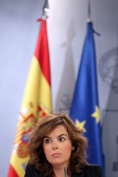 La vicepresidenta del Gobierno, Soraya Sáenz de Santamaría.