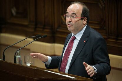El primer secretari del PSC, Miquel Iceta, al Parlament.