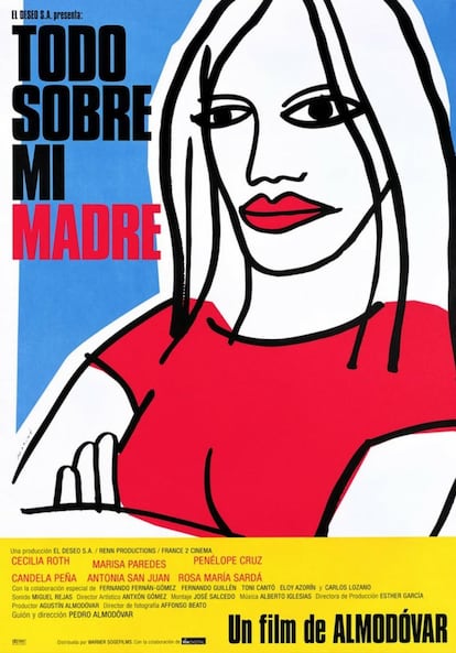 Cartel de la película 'Todo sobre mi madre', de Pedro Almodóvar.
