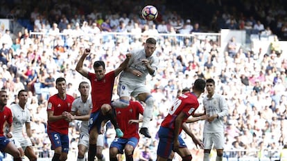 Sergio Ramos, no jogo diante do Osasuna.