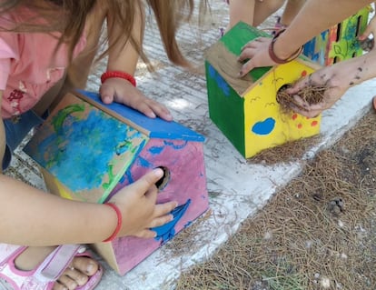 Actividad de los talleres de Educar en paisaje.