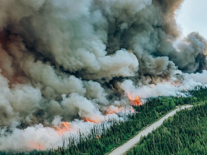 Otro de los incendios registrados en la provincia canadiense de Quebec. 