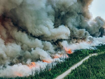 Otro de los incendios registrados en la provincia canadiense de Quebec. 