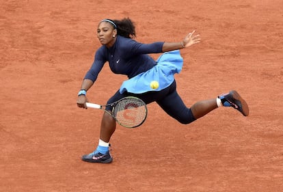 Serena Williams durante la final de Roland Garros.