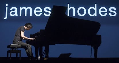 James Rhodes, durant la seva actuació en el Sónar de Barcelona.