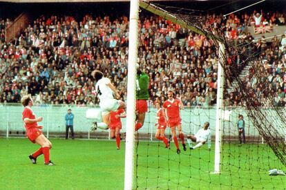 Momento del partido entre Real Madrid y Liverpool.