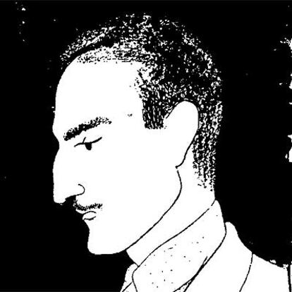Retrato de Francisco Ayala firmado por Alfonso Ponce de León e incluido en la primera edición de 'Cazador en el alba' (1930).