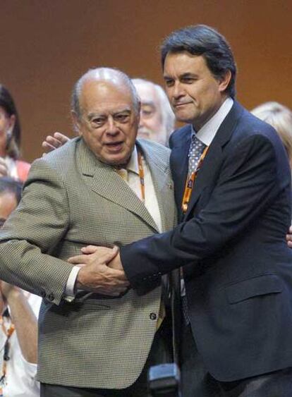 Artur Mas, en el congreso de CDC con Jordi Pujol.
