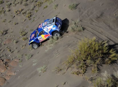 Carlos Sainz, durante el recorrido de ayer.