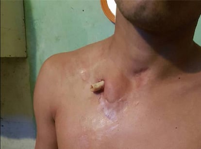 La foto que el juez argentino Juan Tapia subió a su muro en Facebook.