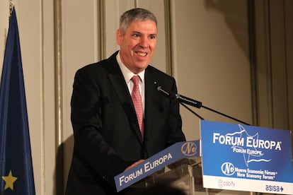 José Vicente de los Mozos, presidente de Anfac, durante su intervención en el Fórum Europa.