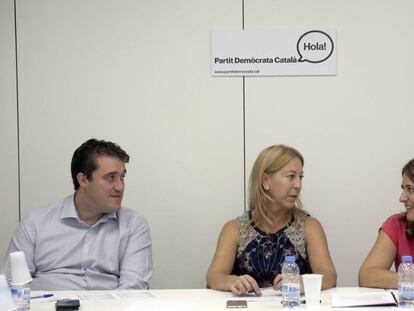 Neus Munté amb David Bonvehí i Marta Pascal.