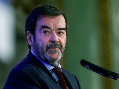 El presidente suplente del Consejo General del Poder Judicial, Vicente Guilarte, este miércoles en Madrid.