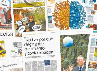 Páginas del suplemento de medio ambiente <i>Tierra</i> que se publica este sábado.