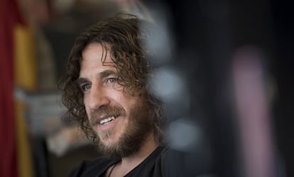 Carles Puyol, durante la entrevista.